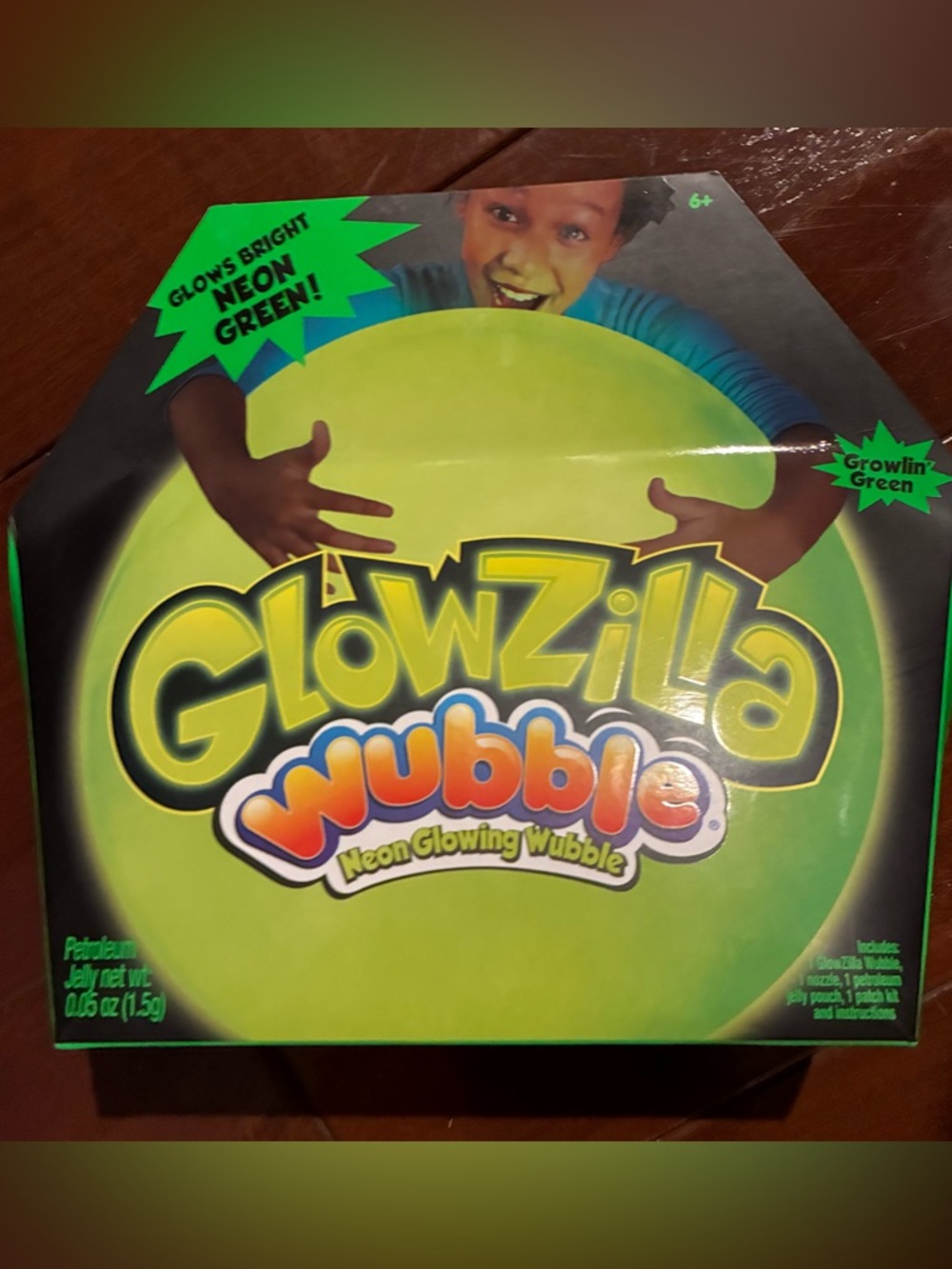 NWT XL 30” .05oz Glowzilla Wubble. Neon Glowing Wubble Toy ‘Growlin Green” color
